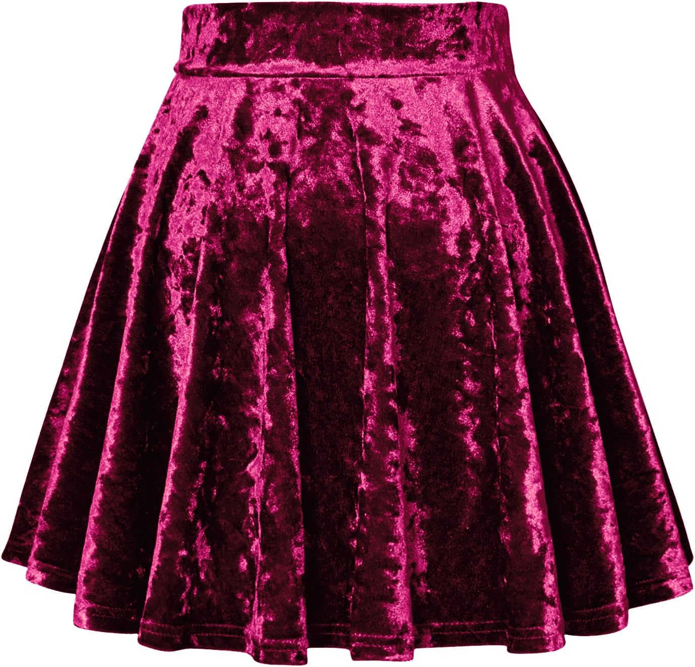 Women’s Versatile A-line Crushed Velvet Mini Skirt - Image 3