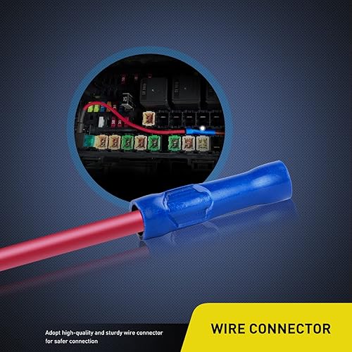 Miniatura 21 de Nilight 50058R - Paquete de 10 adaptadores de hoja Micro 2 TAP de 12 V para coche, con circuito adicional ATR y portafusibles de 20 A II, 10 piezas