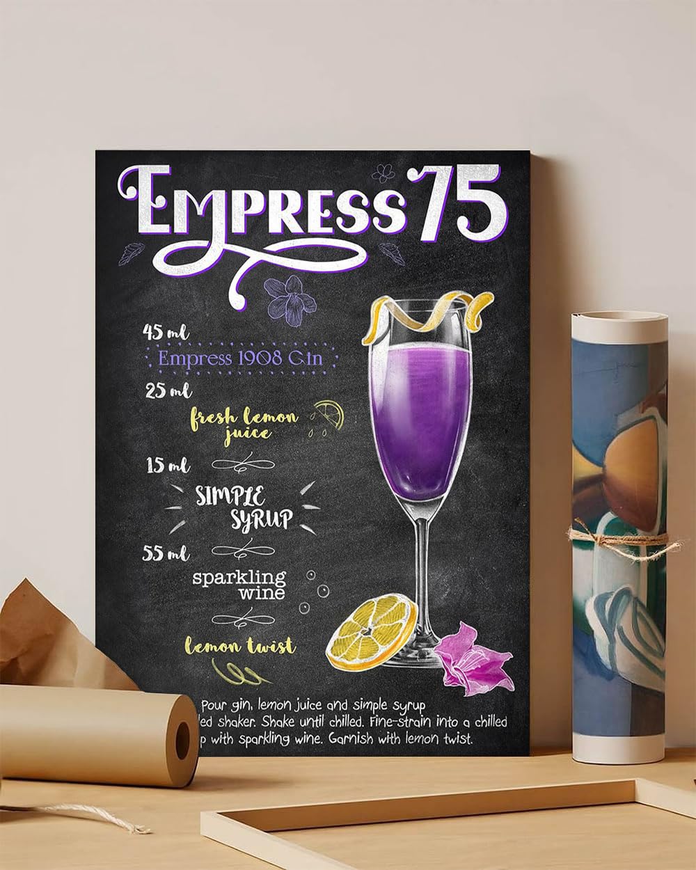 GADGETS WRAP Canvas Gallery Wrap Framed for Home Office Studio Living Room Decoration (11x14inch) - Empress 75