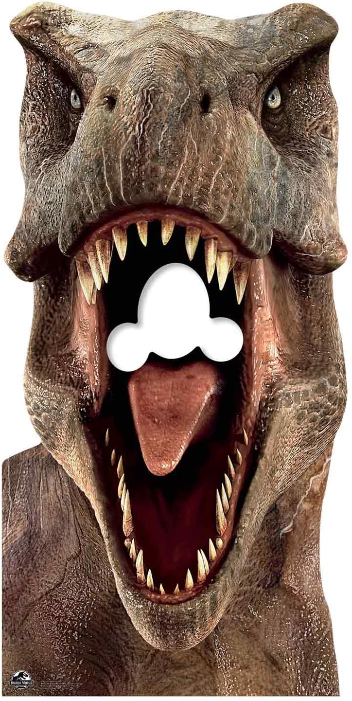 STAR CUTOUTS Ltd SC1279 Official Jurassic World Tyrannosaurus (T-Rex) Dinosaur Stand-in 188cm Tall, Multi Colour
