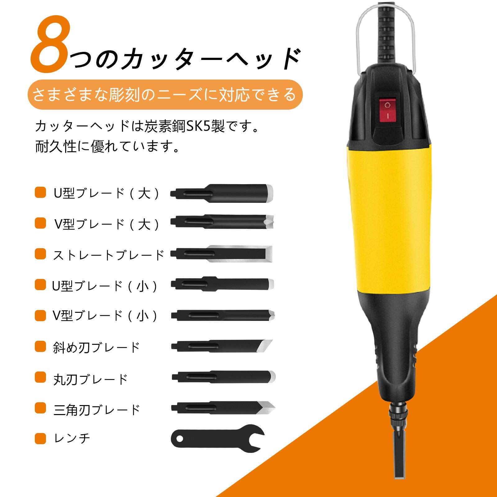 Amazon | YJINGRUI 電動ノミ彫刻ツール 電動ノミ 彫刻ツール電動彫刻刀 