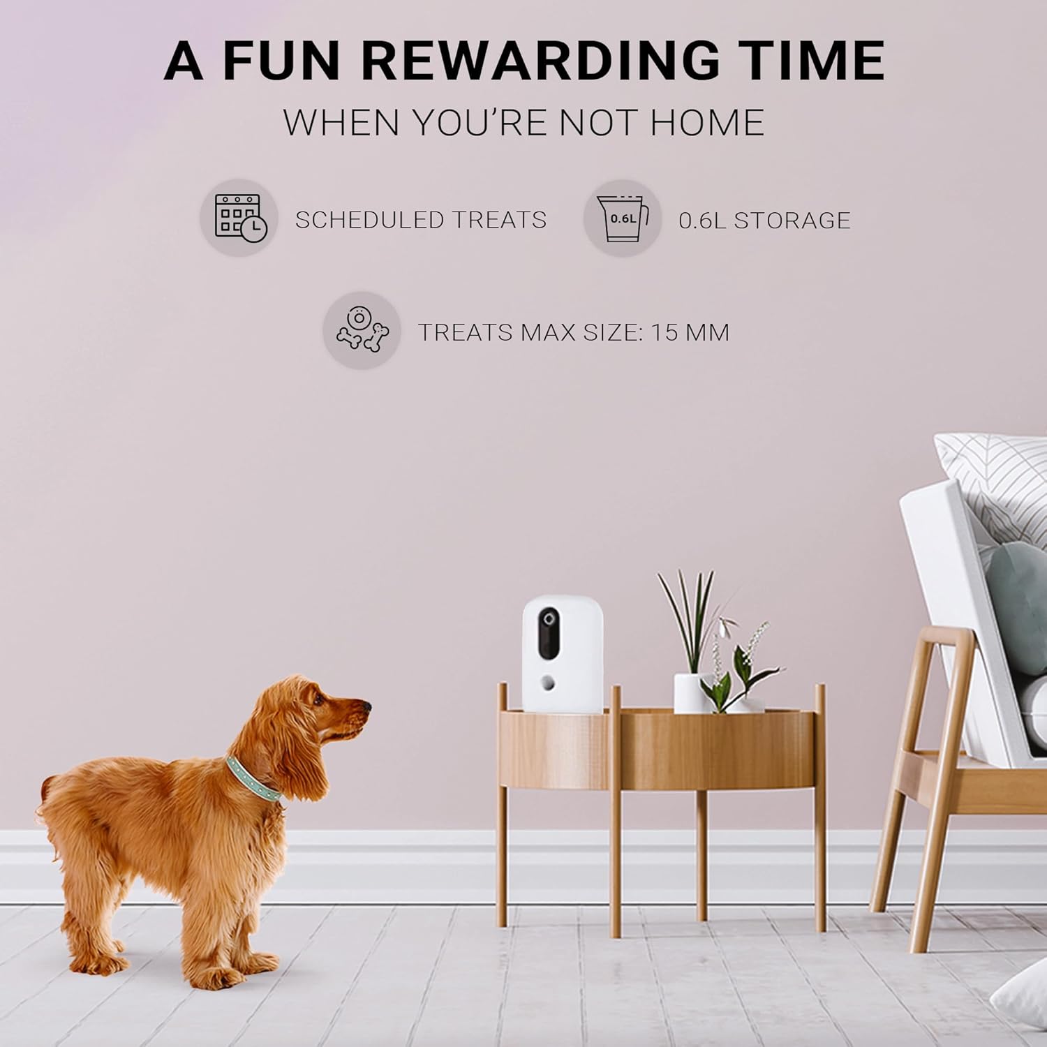 Instachew Purechew Snack Smart Treat Thrower with HD Camera, Automates Feeding with Portion Control, Dog and Cat Treat Dispenser