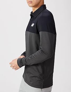 Amazon | [ニューバランス] ゴルフ 長袖 ポロシャツ (片染めボーダー柄