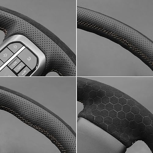 Miniatura 76 de MEWANT Hand Stitched Car Steering Wheel Wrap Cover for Ford F-150 2021-2023 / F-150 Lightning 2022-2023 Steering Wheel Accessories