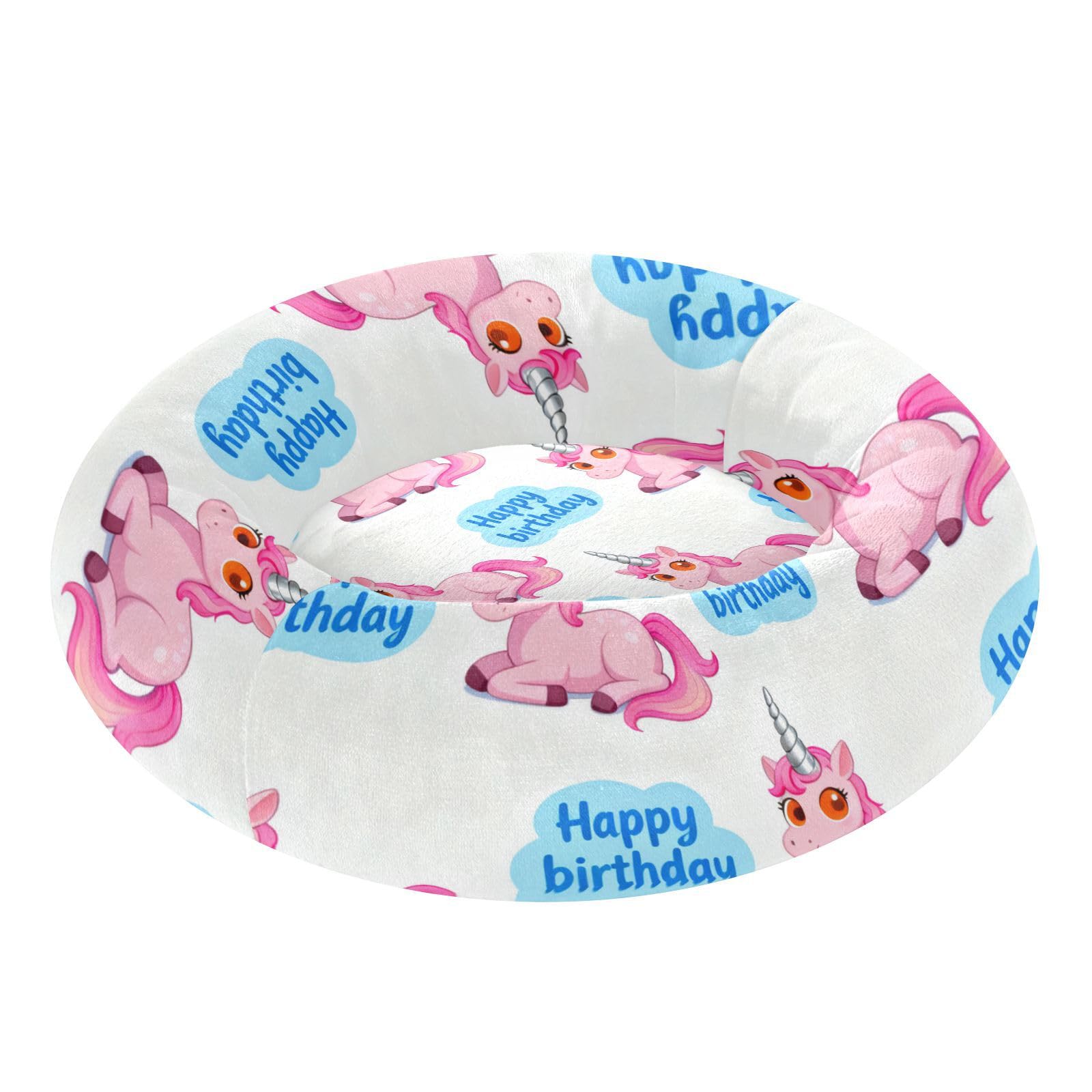 Lit pour chat licorne rose Happy Birthday S pour couchage mignon