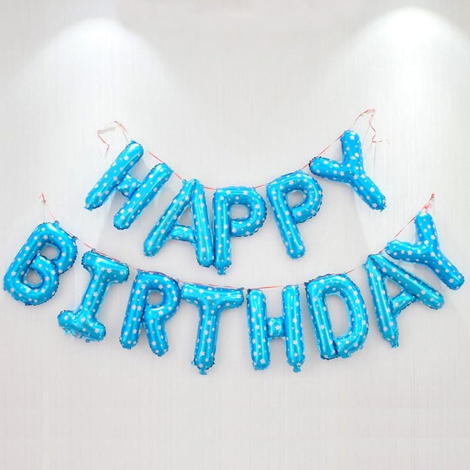 foclover16 "Birthday Aluminum Film Balloon Set Happy Birthday Letter aluminum Foil Balloon Set Party (Blue)
