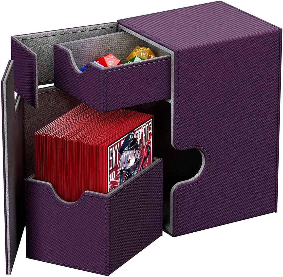 BCW Deck Vault LX 100 Purple Card Deck Case with 100