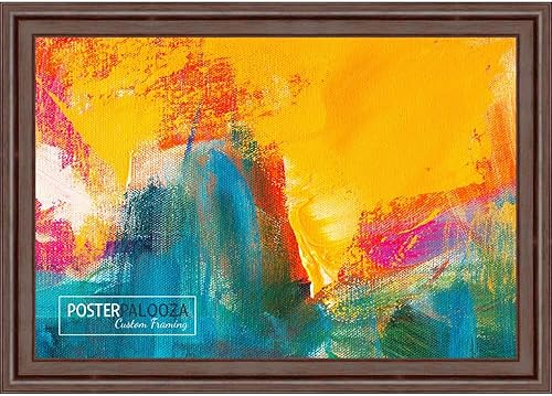 Miniatura 5 de Poster Palooza 18x20 Traditional Walnut Complete Wood Picture Frame with UV Acrylic Plexiglass, Foam Board Backing & Hardware Included