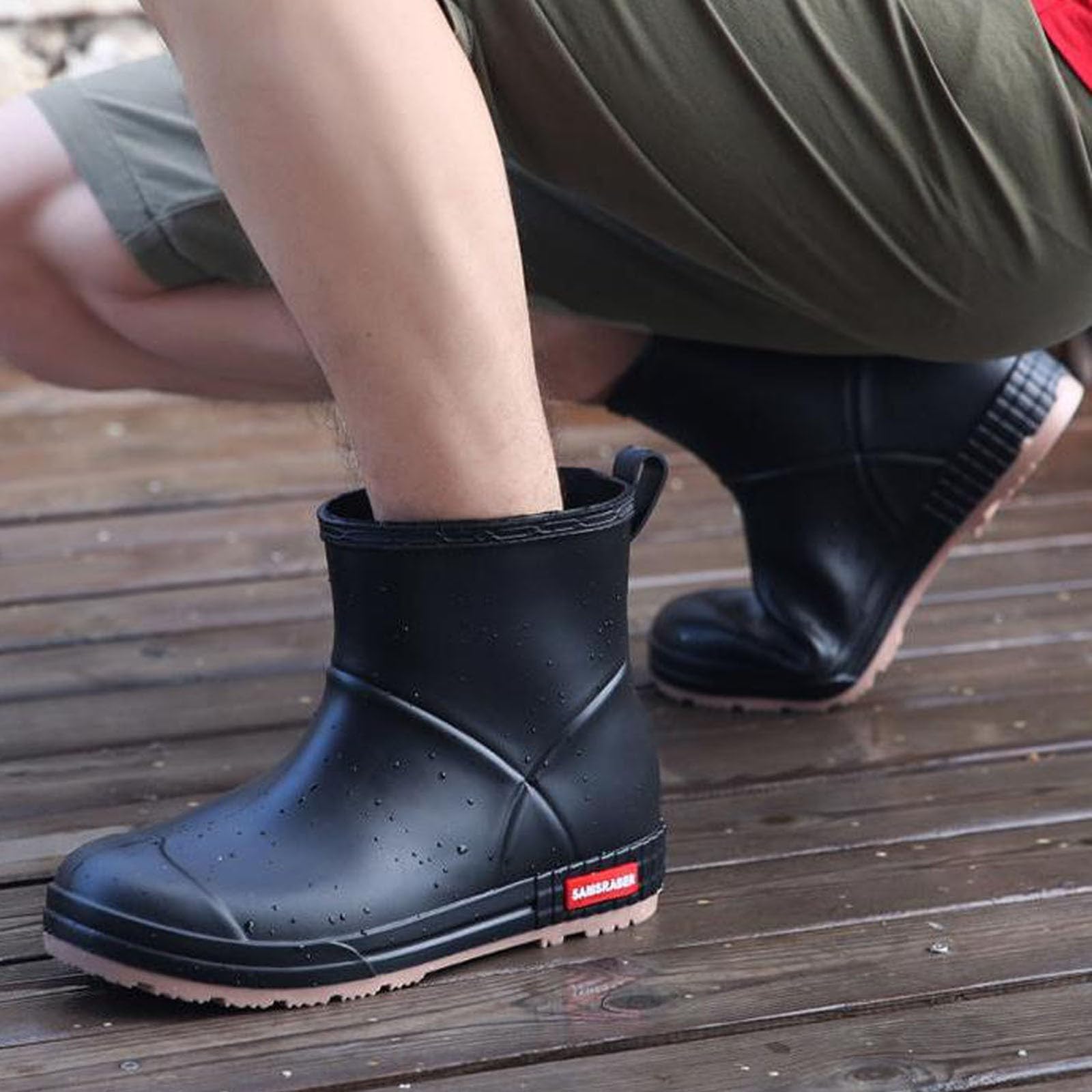 Botas de Lluvia para Mujer con Gruesa diseño Elegante para Actividades al Libre Resistentes y versátiles para Pescadores o Lavado de Autos
