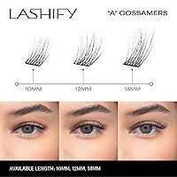 Vista 4 de Lashify Amplify - Recambio de extensiones de pestañas Gossamer de 0.394 pulgadas, color negro, pestañas postizas fáciles para un aspecto natural