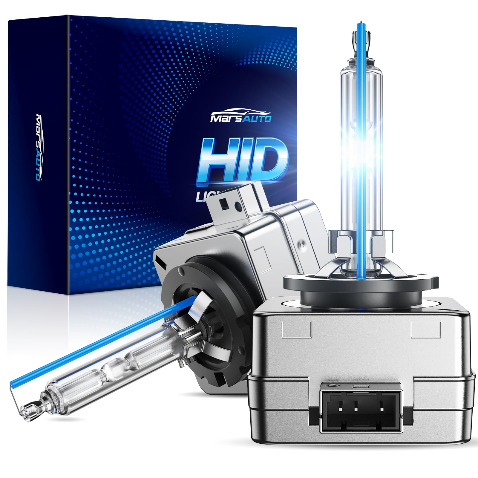 Photo 1 of Marsauto D1S HID Xenon Light Bulbs, 8000K Cold White (Pack of 2)