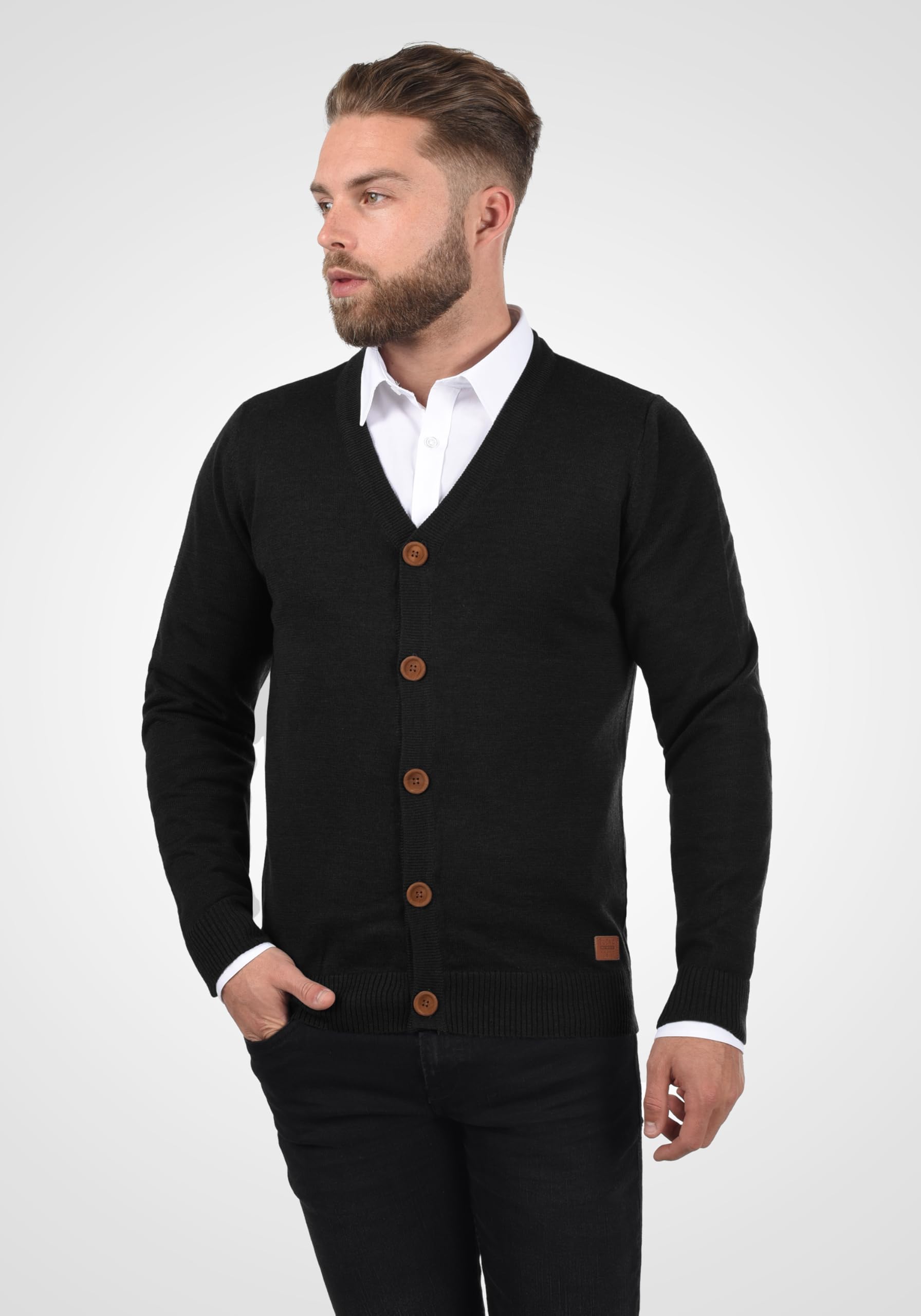 BLEND Lennard Cárdigan Chaqueta De Punto Rebeca para Hombre con V-Neck