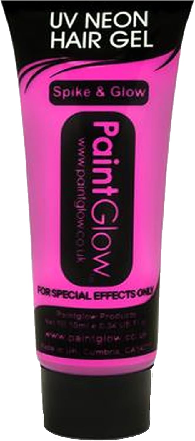 PaintGlow, Neon UV Hair Gel, Pink, 10ml Beauty & Personal