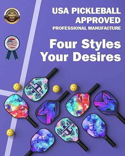 Miniatura 2 de Juego de paletas de pickleball de 16 piezas, 16 raquetas de madera de primera calidad con 4 bolsas de transporte portátiles, diseño ligero y agarre