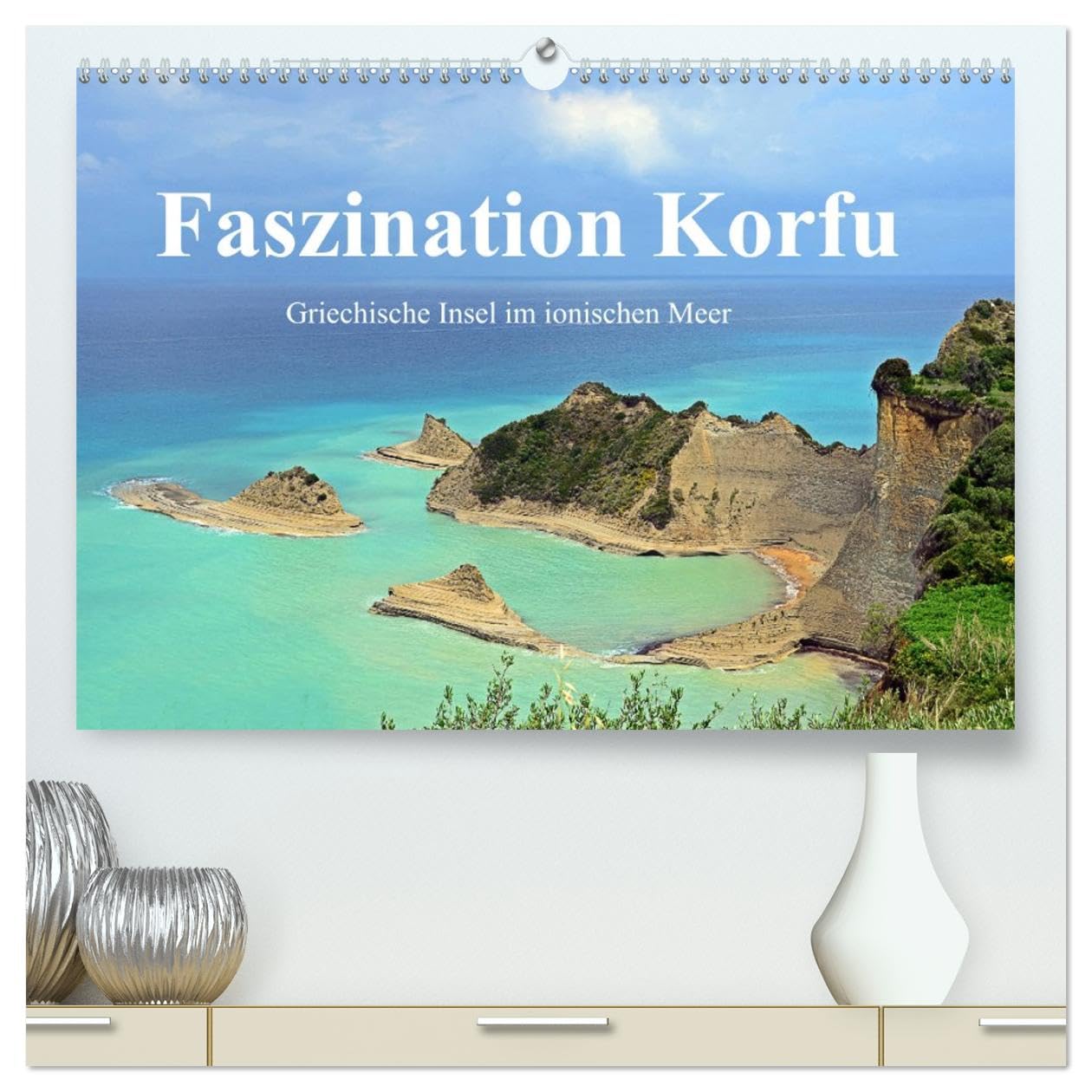 Faszination Korfu (hochwertiger Premium Wandkalender 2026 DIN A2 quer), Kunstdruck in Hochglanz: Korfu, die grünste Insel Griechenlands (CALVENDO Orte)