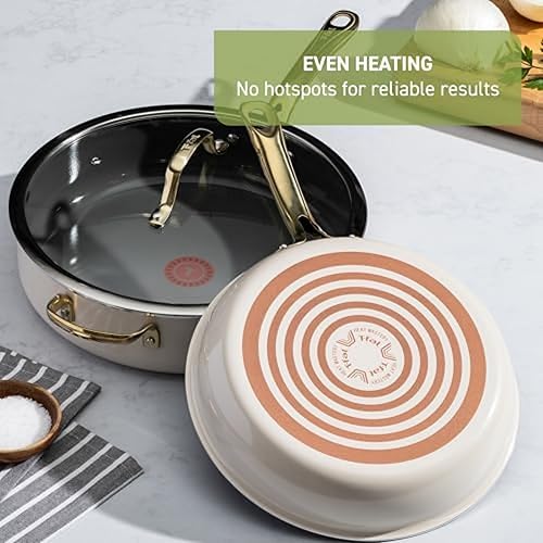 Miniatura 7 de T-fal Preserve - Juego de utensilios de cocina antiadherentes, 13 piezas, apto para horno y asador hasta 350 F, incluye olla, cacerolas, sartenes,