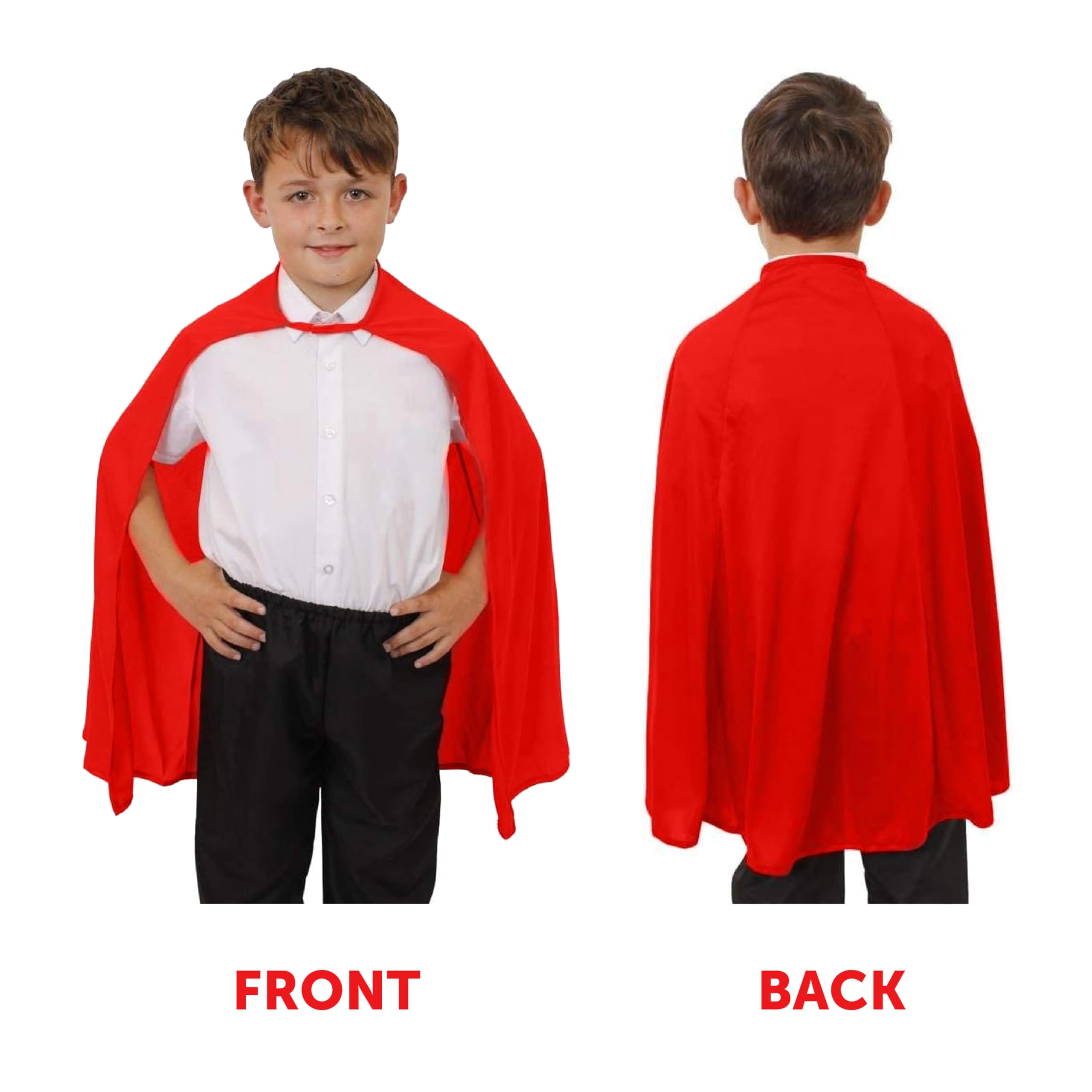 Ilovefancydress Superhelden-Umhang Rot Für Kinder – 75 Cm Lang, Aus Dickem Material, Für Halloween & Kostümpartys