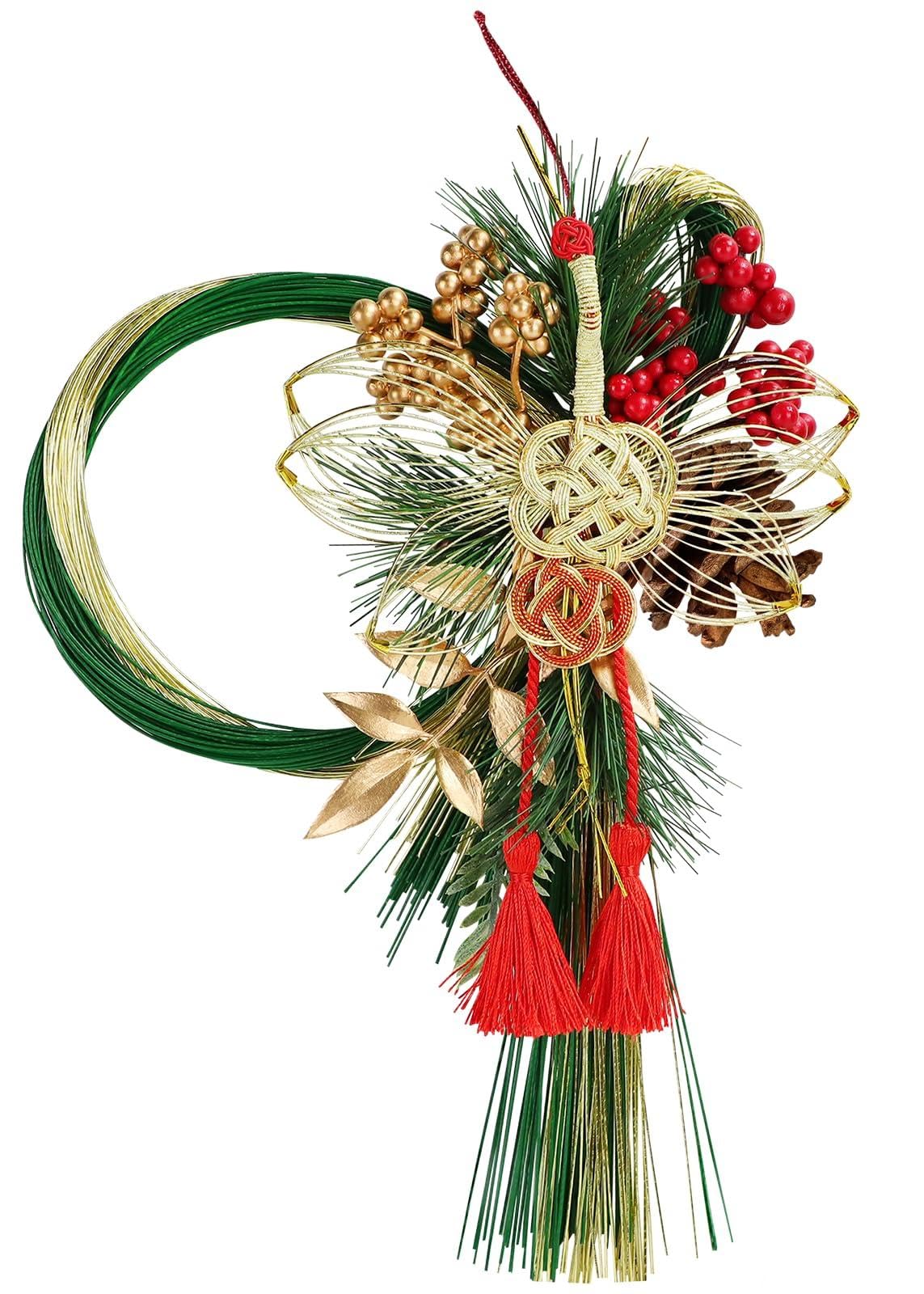 Amazon.co.jp: ［ 2026年 しめ縄 ］正月飾り 玄関飾り 鶴 つる