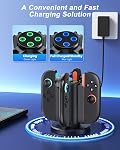 Bidirectional Controller Charging Dock for Nintendo Switch 2(2025), Fast Docking Station for Joycon 2, Magnetic Charger Stand for Switch 2 Accessories with LED Indication and USB Type-C Charging Cord