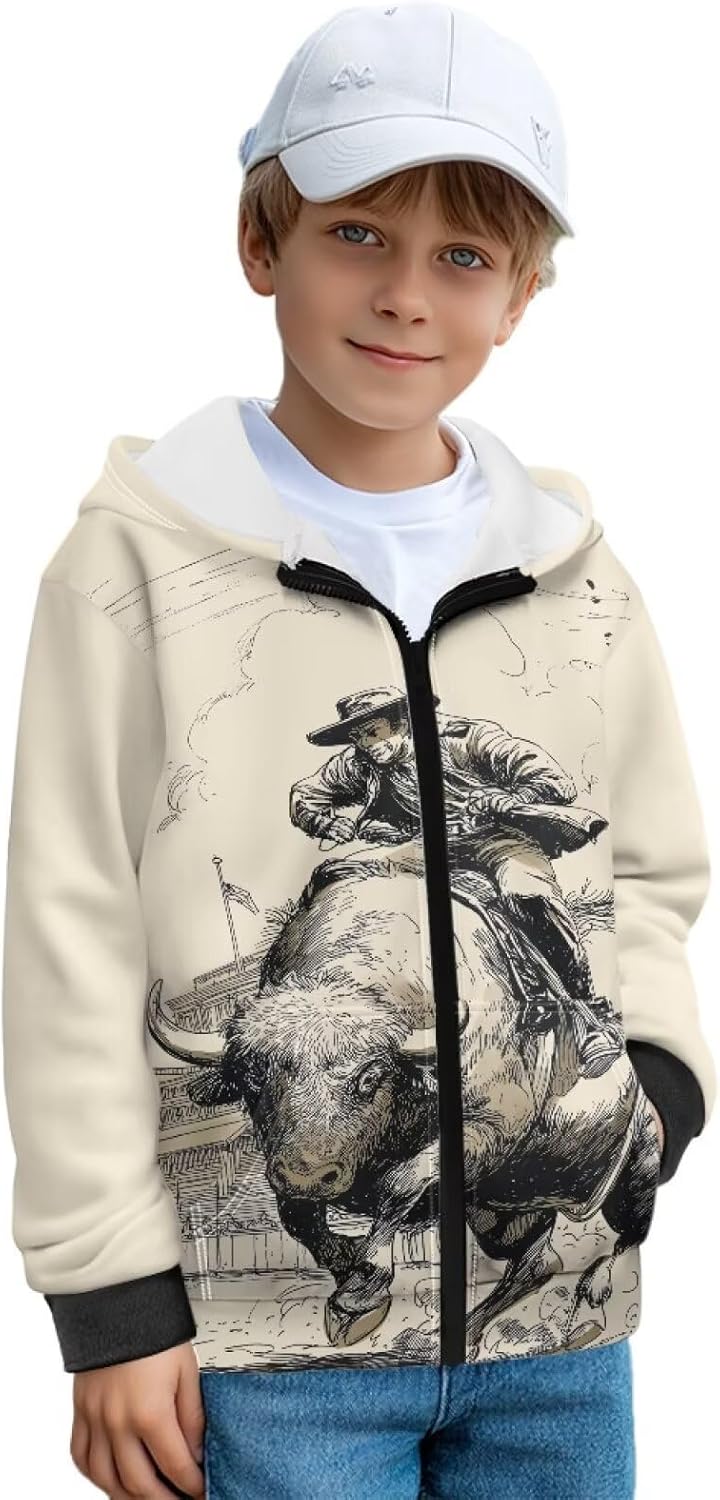 Long Sleeve Hoodies for Girls 6-16Y Back to School Clothes Zip Up Fleece Sweatshirts