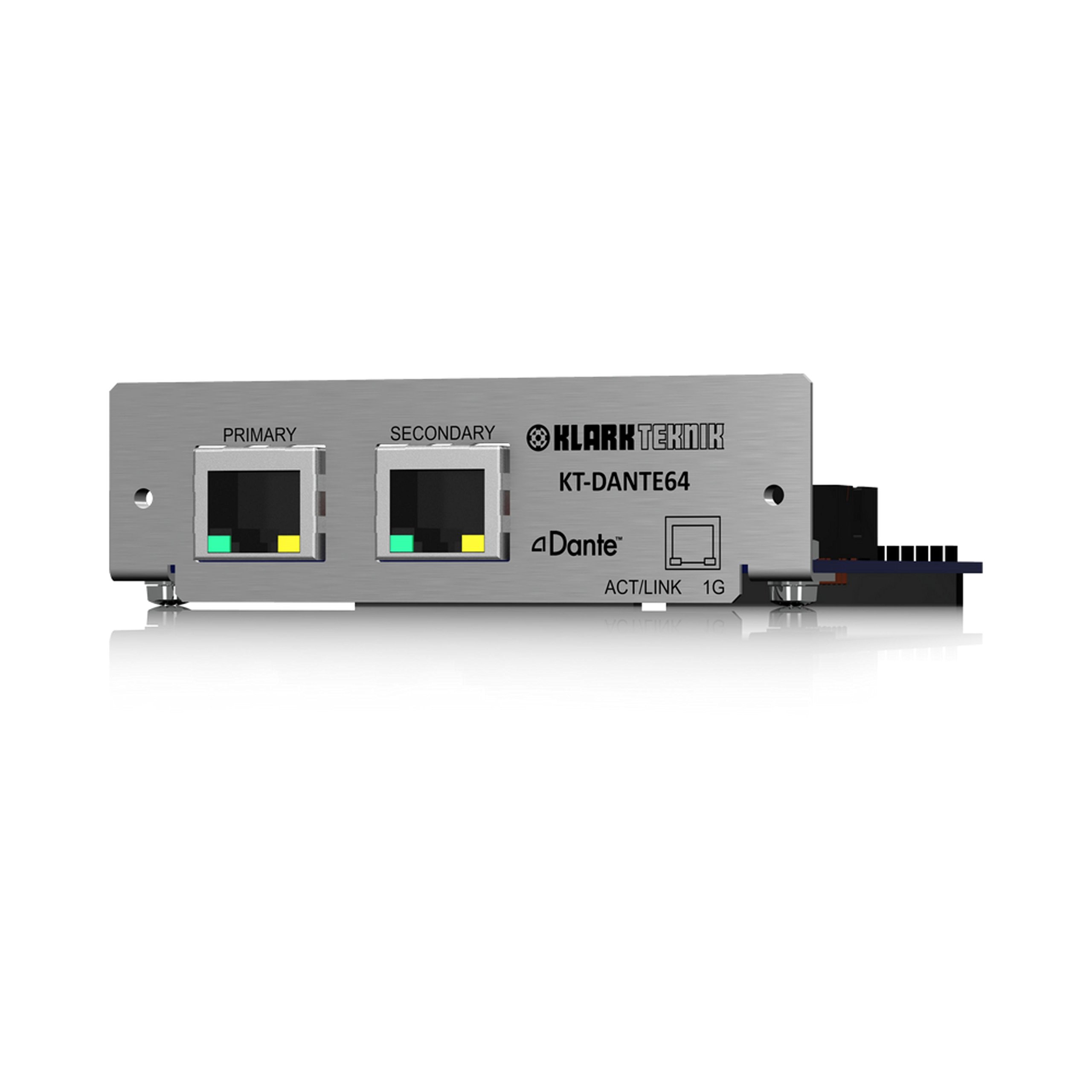 Klark Teknik KT-DANTE64 Módulo de red Audinate Dante con hasta 64 canales bidireccionales