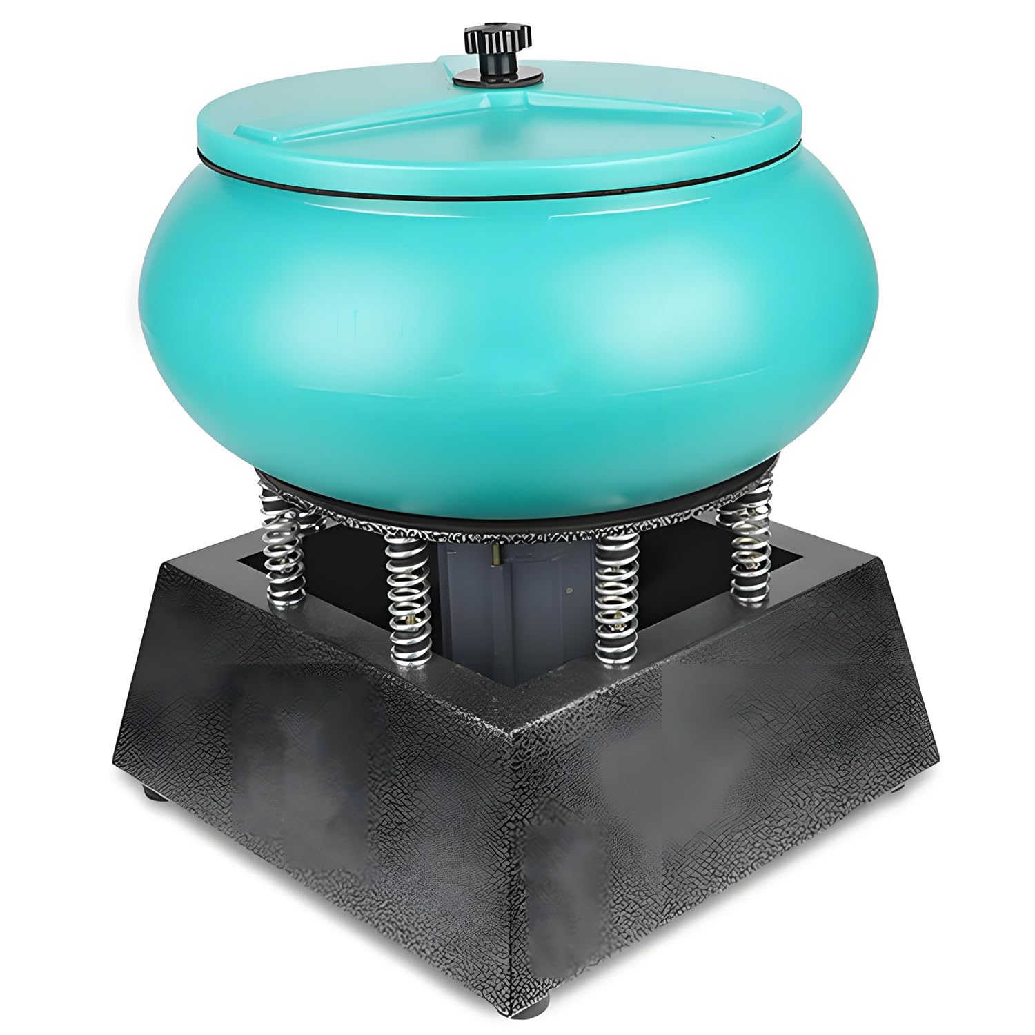 QuinteZhenTially 120 W Jade Grinding Polishing Machine,12 Inch Vibratory Tumbler,Medium Vibration Polisher,Vibration Grinder,Speed 2500rpm,for Metal Parts,Gemstones Green