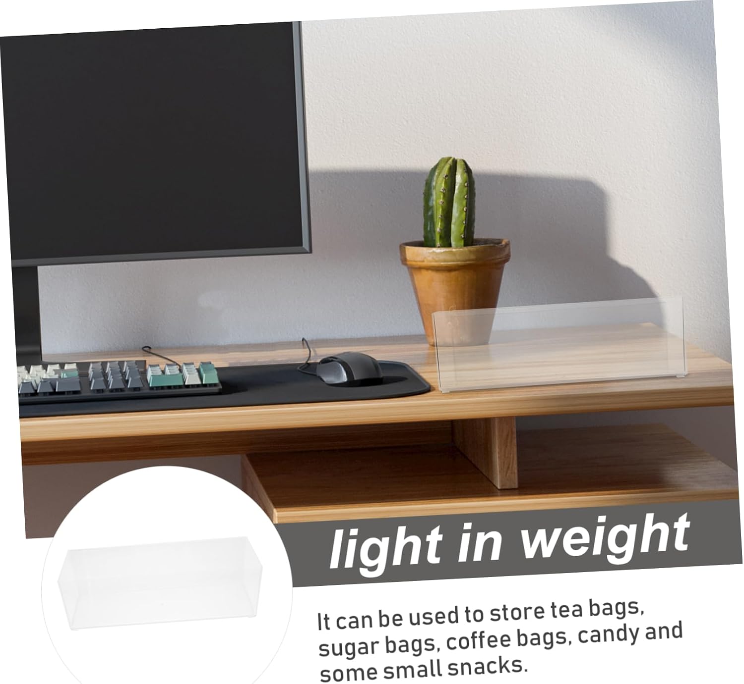 Unomor Tea Bag Storage Holder Versatile Organizer for Tea Bags Sugar Packets More for Home Cafe Restaurant Office Use Compact Design for Efficient Space