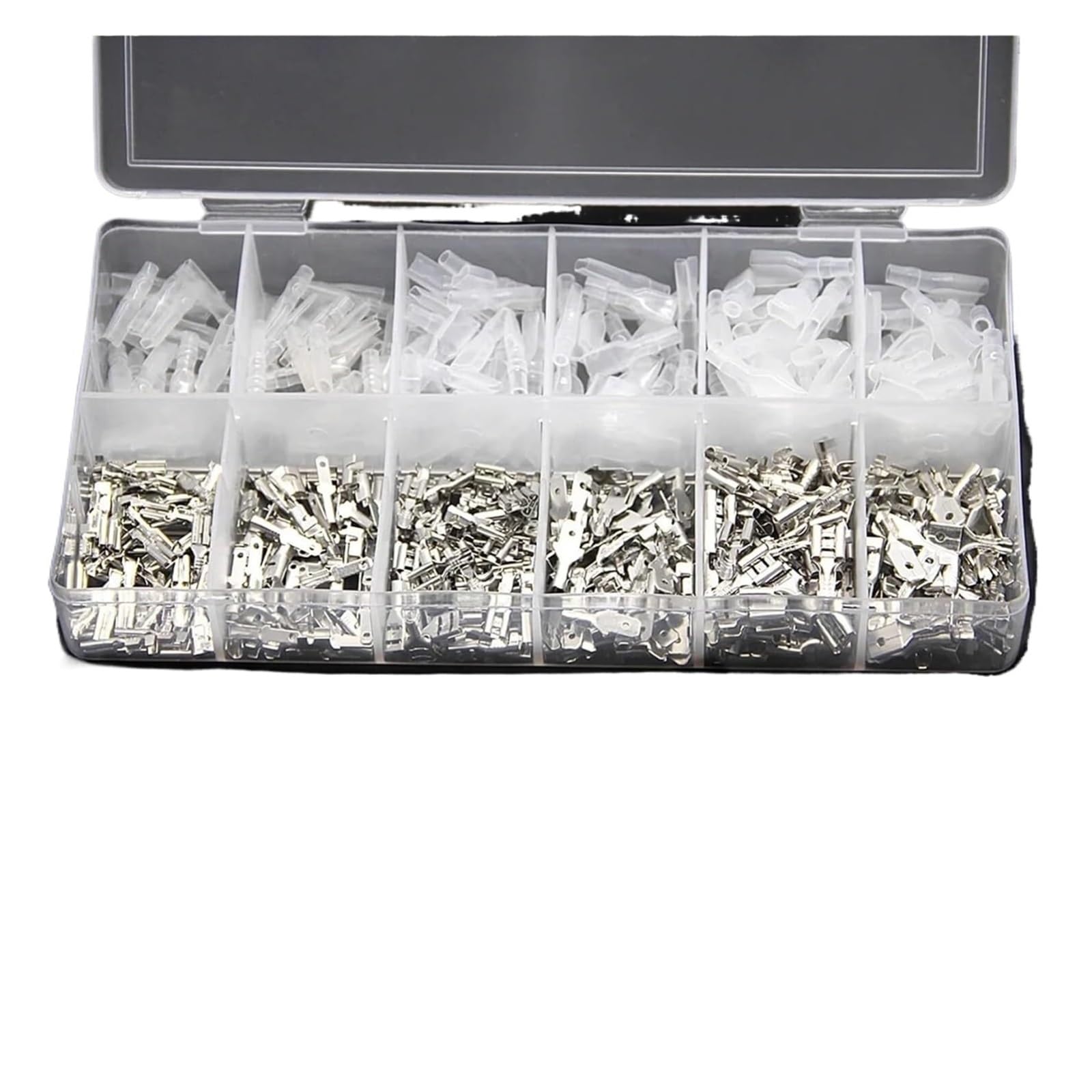 Connecteur à cosse isolé, Kit de 450 cosses à sertir isolées fourche 2,8/4,8/6,3 mm for câbles électriques