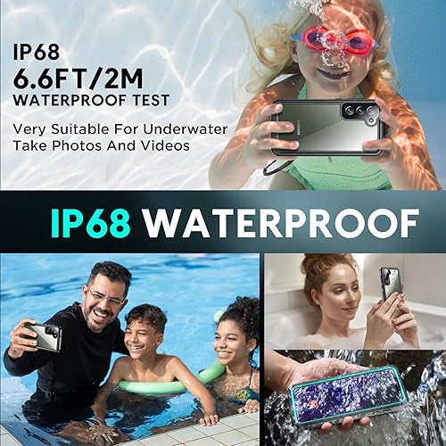 Miniatura 7 de SPIDERCASE Funda diseñada para Galaxy S23 Plus, protector de pantalla integrado impermeable 12 pies a prueba de golpes militares IP68 impermeable de