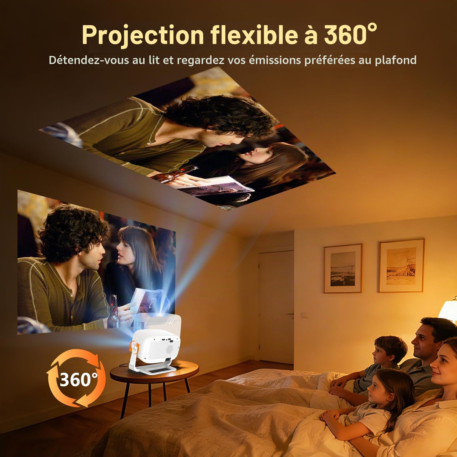 Azeyou B12 Mini projecteur avec stylet pour écrire et dessiner
