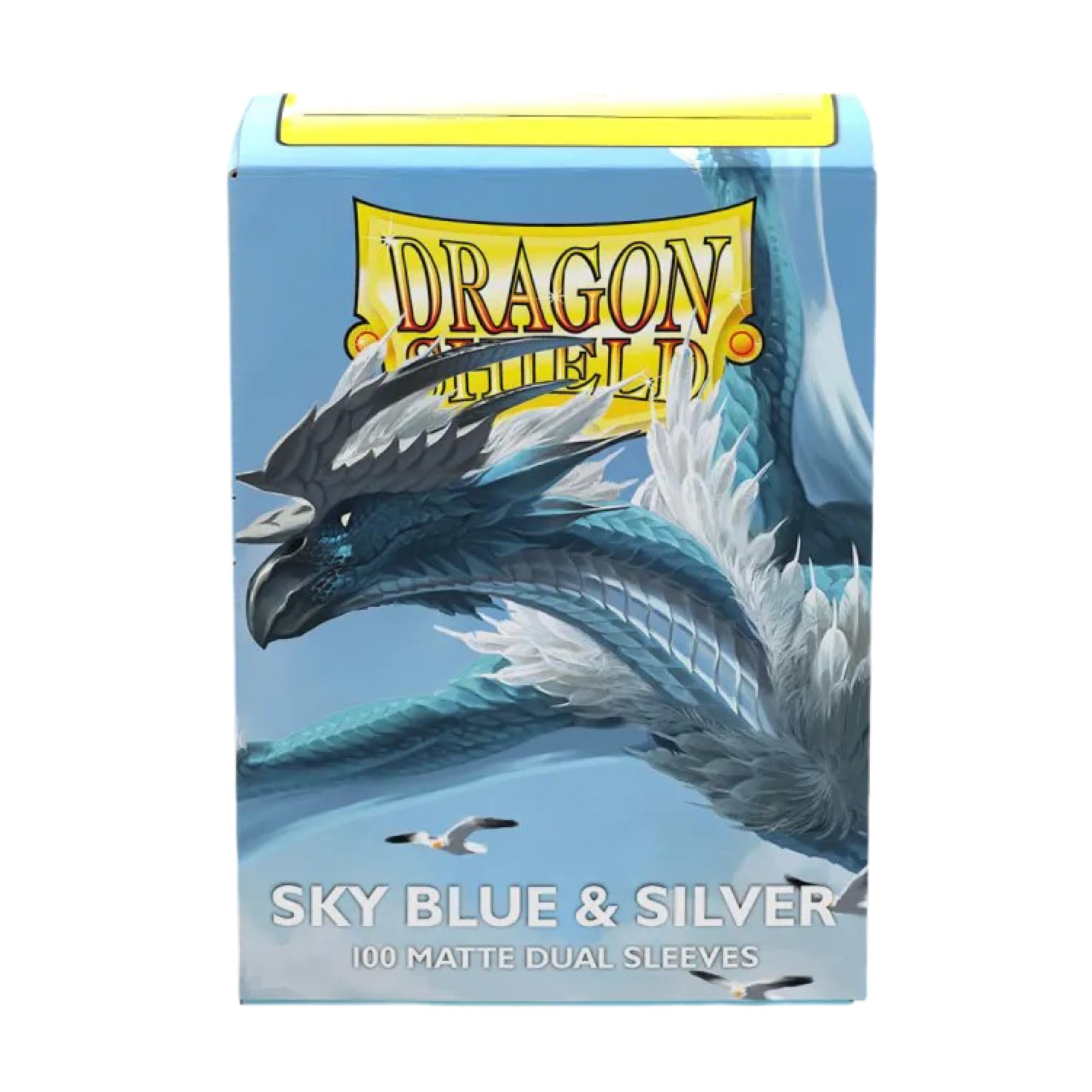 Dragon Shield | Matte Dual Standard Size Card Sleeves | 100ct - Smooth & Tough Premium TCG Sleeves - Compatible with Pokemon, One Piece, and Magic: The Gathering | Sky Blue & Silver - 2