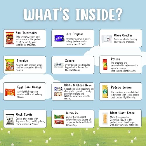 Miniatura 2 de Paquete variado de cajas de aperitivos coreanos, paquete variado de 50 unidades envueltas individuales, paquete de muestras surtido de chips de