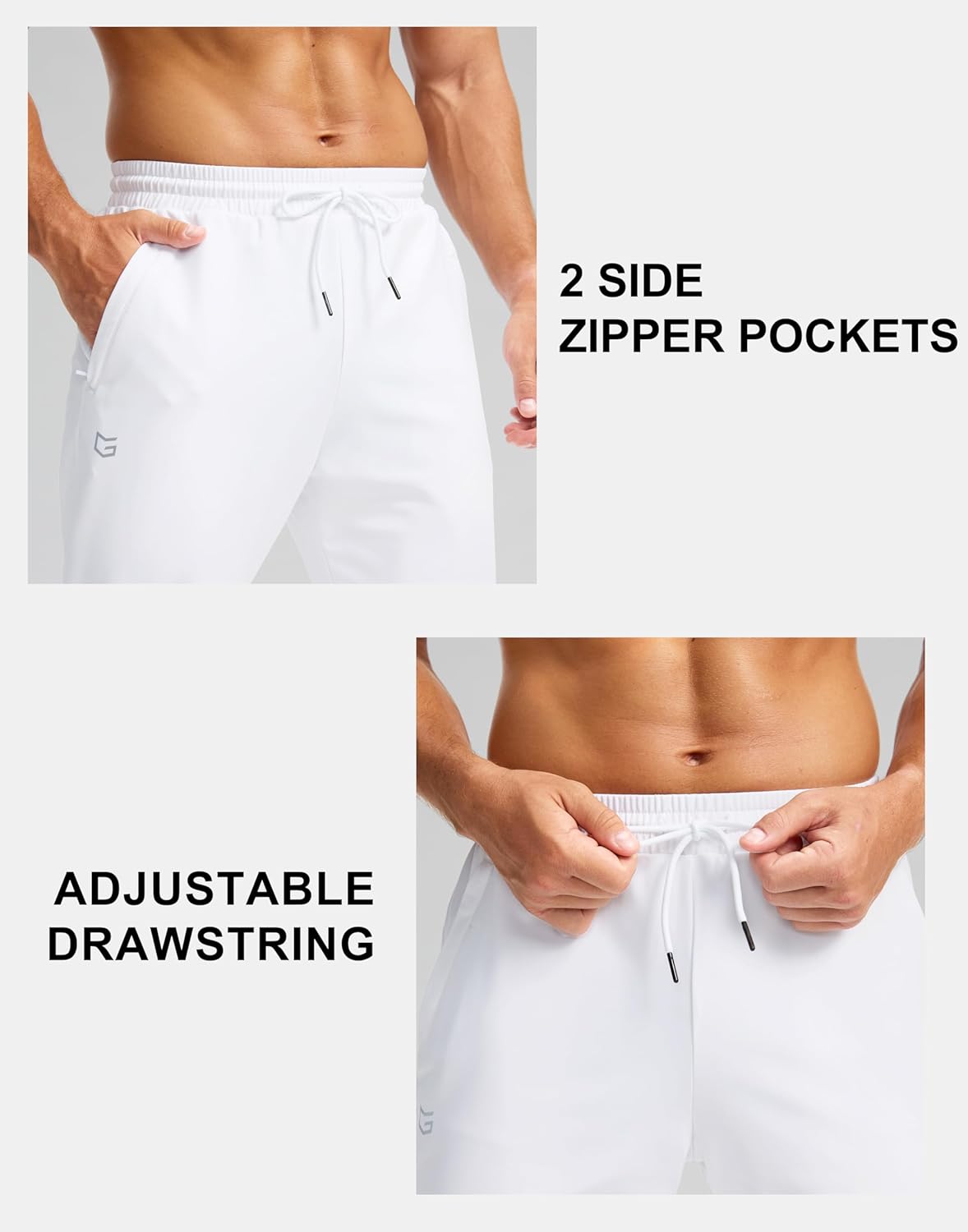 G Gradual Men's Fleece Joggers with Zipper Pockets Winter Warm Pants Water Resistant Athletic Workout Gym Sweatpants for Men - Image 6