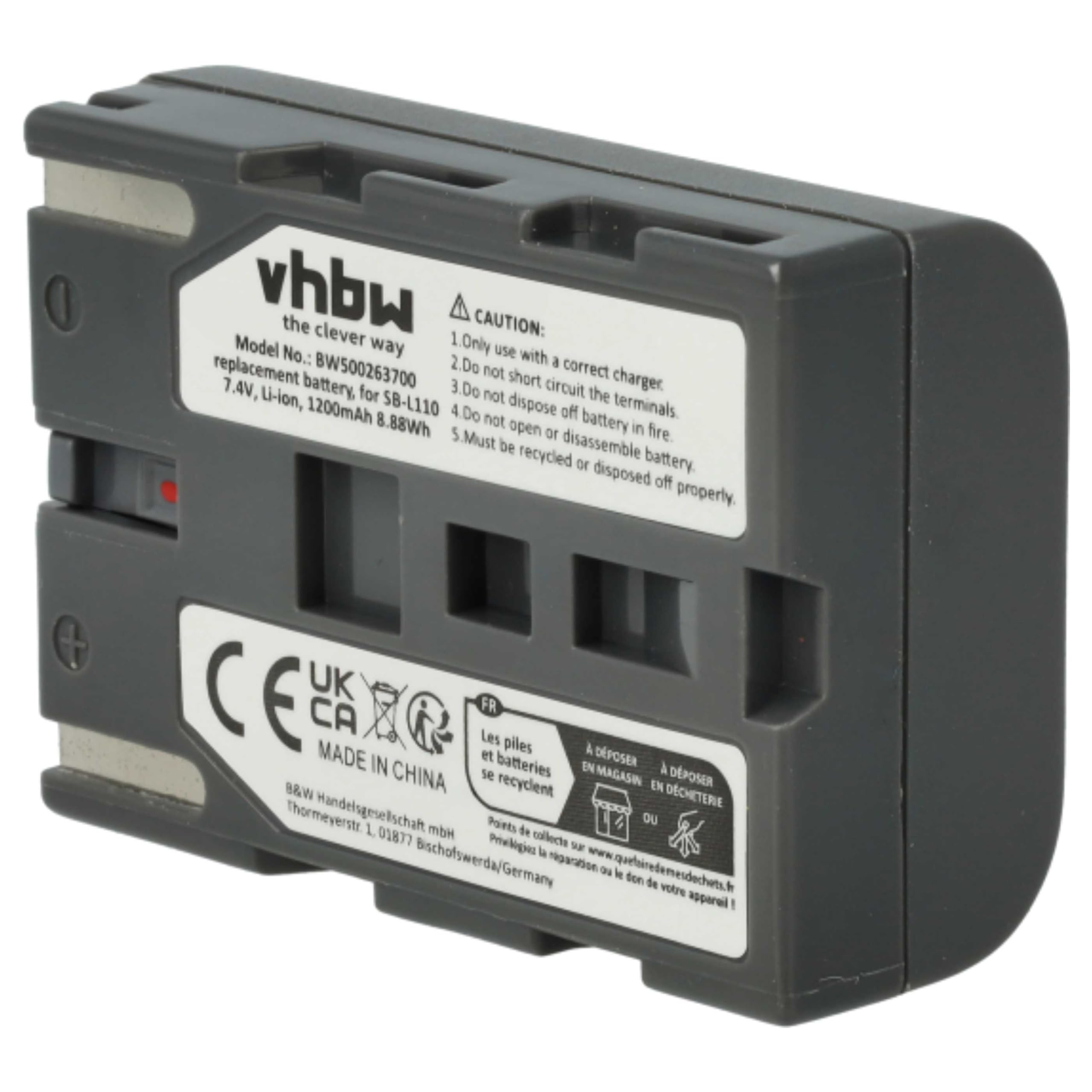 vhbw 3X Batterie Remplacement pour Samsung SB-L110
