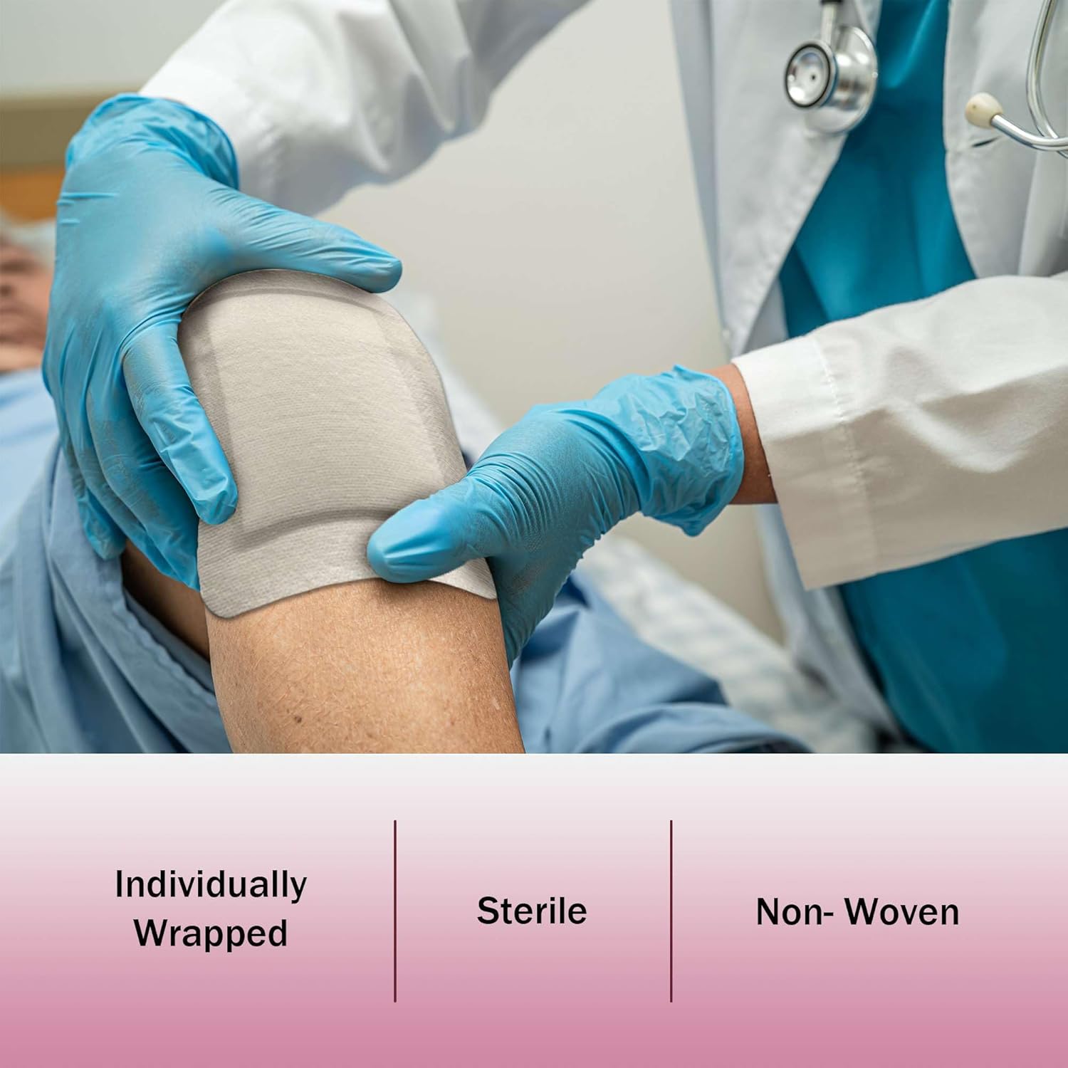 Waterproof Bordered Foam Dressing 6x6-10 Waterproof Bandages for Wound Care - Good for Pressure Sores, Lacerations, Burns, and More