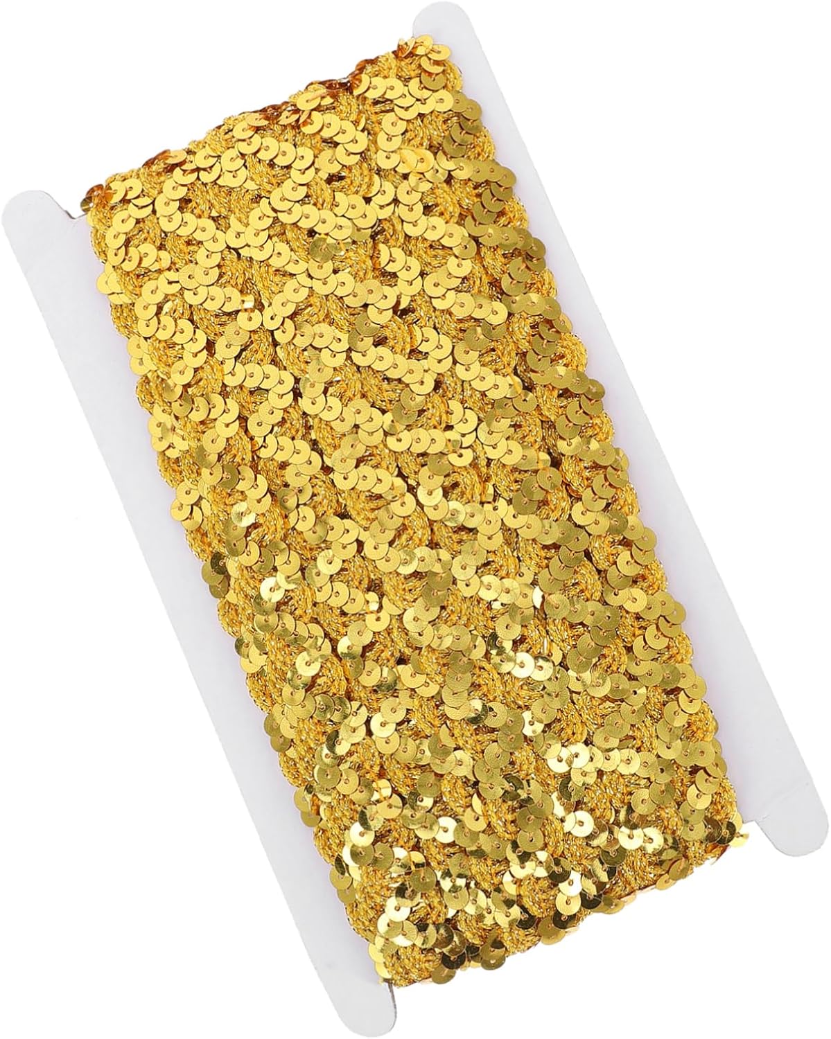 KALLORY 15mm Wide Sequin Braid Trim for DIY Clothing Accessories 15 Yards Decorative Ribbon for Sewing Crafting and Home Decor
