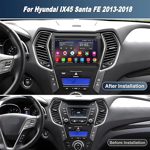 Miniatura 2 de Radio de coche estéreo para Hyundai IX45 Santa FE 2013-2018 Android 13 9 pulgadas pantalla coche in-Dash navegación GPS RAM 2 GB ROM 32 GB