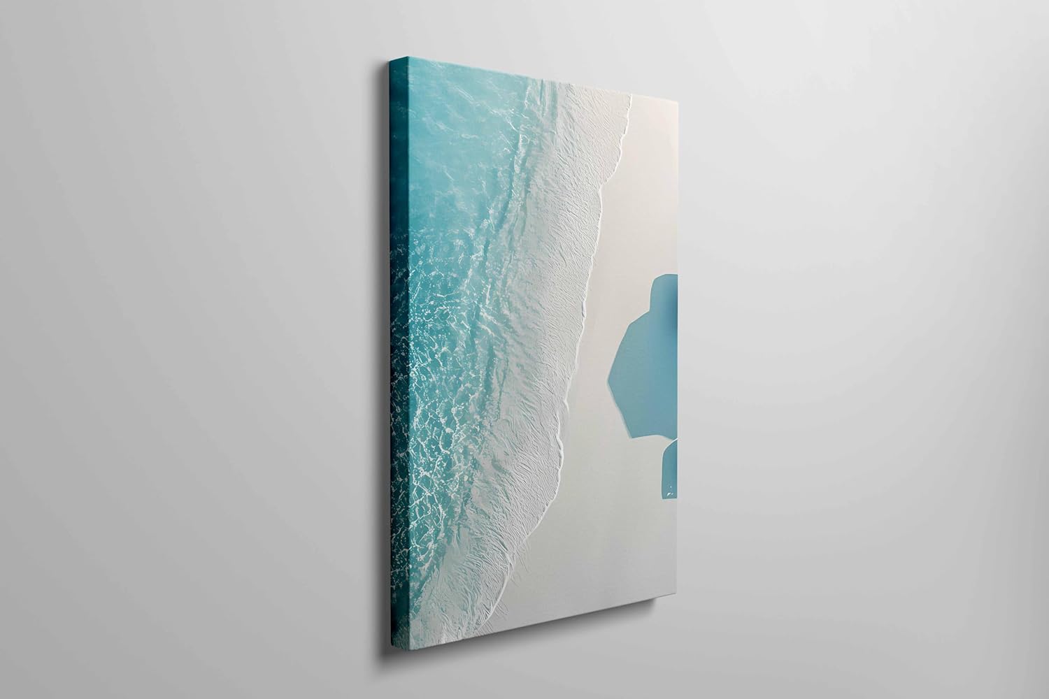 3 Piece Canvas Wall Art Blue-Green Ocean Beach Sunshade Umbrella Tropical Coastal Decor Bathroom Living Room Bedroom Wall Decor Large Landscape Canvas Print Wall Painting Beach Tapestry Preppy Summer Room Artwork Wall Hanging Hawaiian Scenic Outdoor Wall Pictures Coastal Home Beachy Wall Art Decor (16x24 inch)