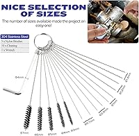 Vista 4 de Valchoose Juego de 2 Kit de Limpieza de Carburador Premium, Juego Limpiador de Boquilla de Antorcha Nylon de Alta Densidad Resistente - Acero