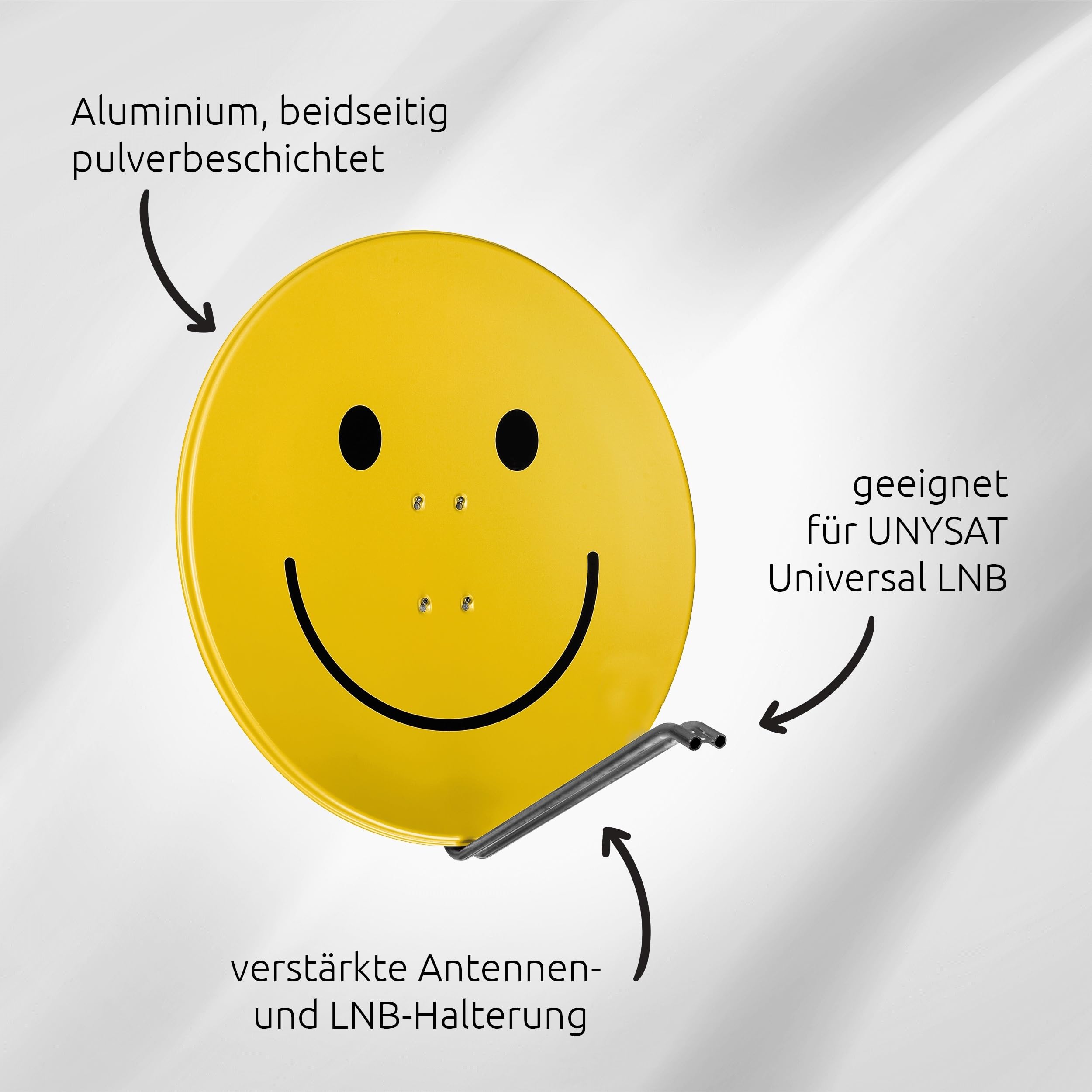TechniSAT SATMAN 850 PLUS Satellitenschüssel 85 cm Sat Anlage Antenne mit Mast- und AZ/EL-Halterung Grau