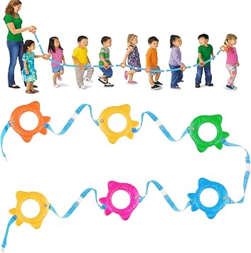 Toddler Walking Rope, Preschool Safety Line with Handles, Colorful Detachable Transition Rope for Daycare and Kindergarten Kids
