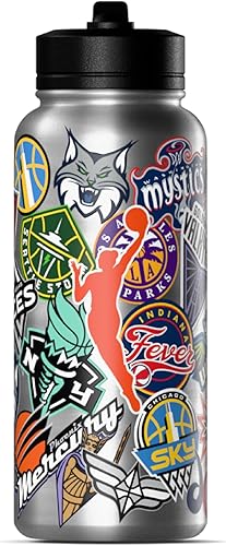 Miniatura 7 de Hydrapeak x Botella de agua aislada de 32 onzas con licencia oficial de la NBA, con tapa de popote y asa