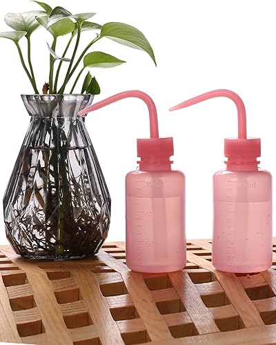 Miniatura 4 de Paquete de 2 botellas de lavado de tatuajes de 5.1 fl oz Botella de agua de 5 oz para riego de suculentas y uso médico, color rosa