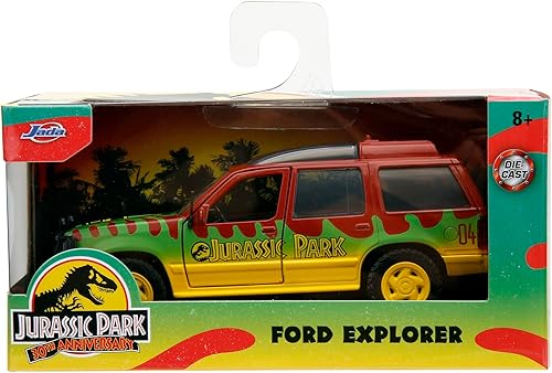 Miniatura 2 de Jada Jurassic Park 1:32 1993 Ford Explorer - Coche fundido a presión, juguetes para niños y adultos