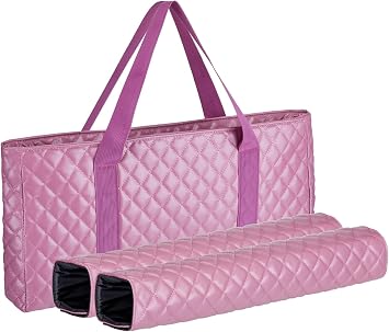 C&H Solutions American Mahjong Set,Mahjong Tiles Set,Purple Pink PU Carrying Bag,166 Premium Tiles,4 All-in-One Rack/Pushers,Western Mahjong with English Manual(Ma Jong,Mah-Jongg, Majiang)
