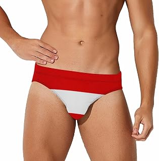Men's Swimwear German Flag Briefs Swim Trunk Triangle Thong Bikini Swimsuit