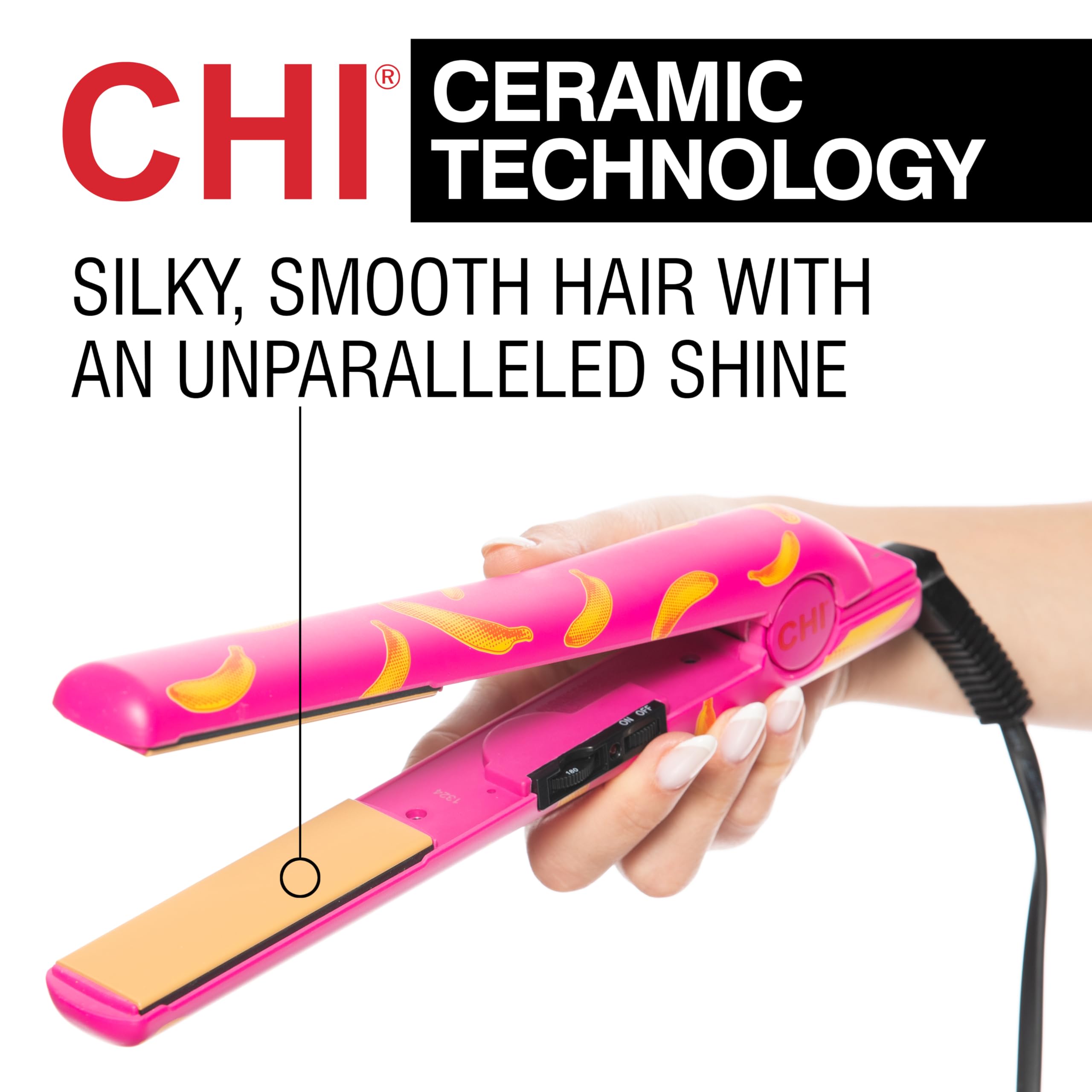 CHI Pink & Gold Patterned Hair Flat Iron Chi Flat Iron 1 main image 2