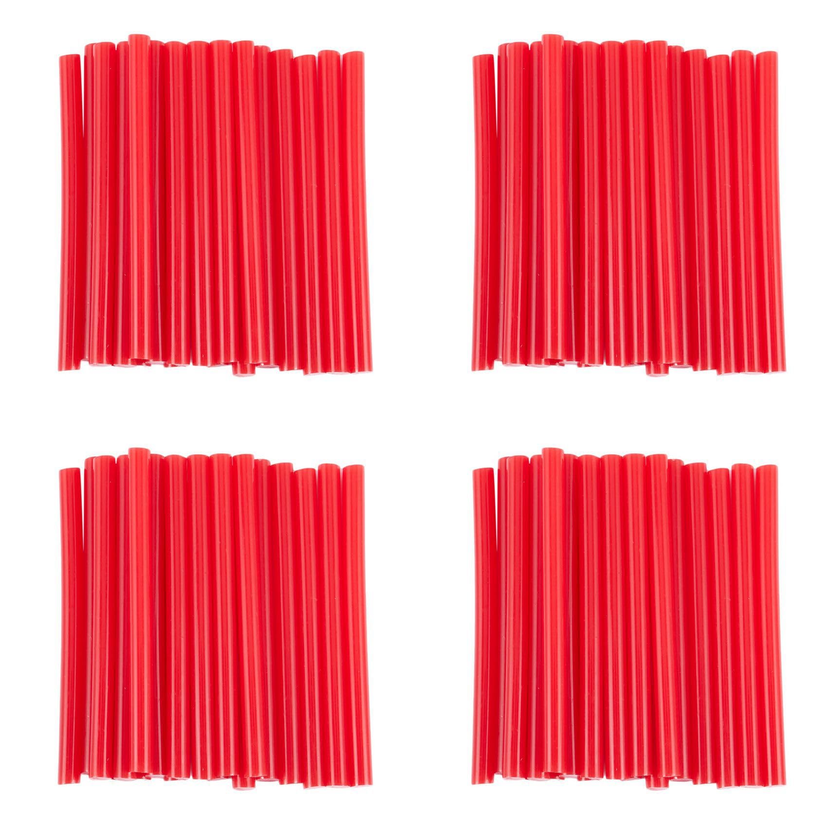 Jnchdghwa Red 80Pcs Melt Glue Adhesive Sticks 7X100mm For Craft Model