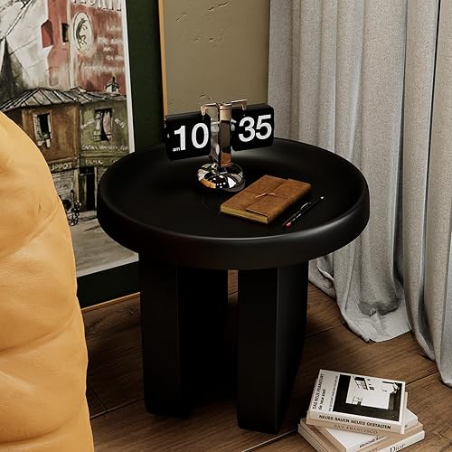 Miniatura 7 de Mesa auxiliar redonda, mesa auxiliar moderna, mesa decorativa de metal, mesa de centro pequeña, mesa decorativa circular única para sala de estar,