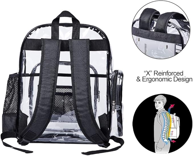 amazon heavy duty clear backpack